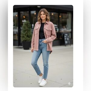 BP Pink Button Down Shirt Casual Cotton Blend